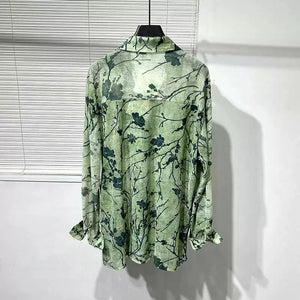 Irregular Printed Loose Shirt