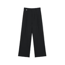 Load image into Gallery viewer, Diagonal Waist Tie Straight Suit Pants
