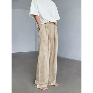 Linen Casual Wide-Leg Pants Loose Drape