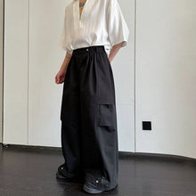 Load image into Gallery viewer, Pleated Silhouette Three-dimensional Workwear Loose Wide-leg Pants
