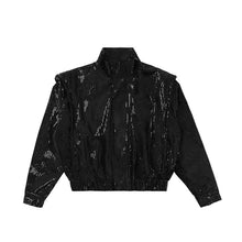 Load image into Gallery viewer, Sequined Shoulder Padded Jacket
