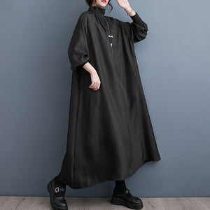 High Neck Casual Loose Raglan Sleeve Dress