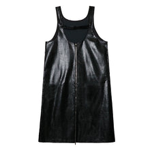 Load image into Gallery viewer, PU Leather Suspender Dress
