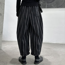 Load image into Gallery viewer, Striped Loose Cropped Harem Casual Pants
