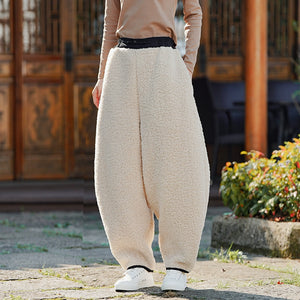 Retro Warm Thickened Scimitar Pants