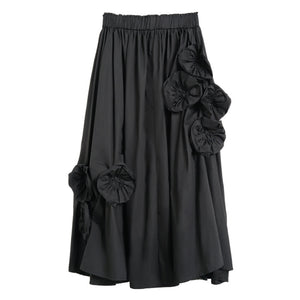 Irregular Three-dimensional Floral Skirt