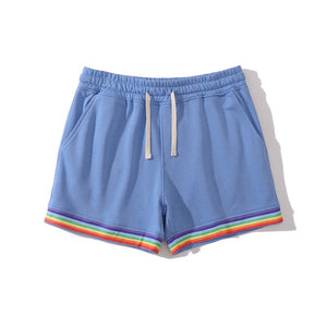 Cotton Rainbow Print Sweat Home Shorts