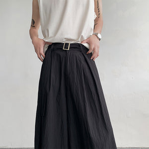 Summer Thin Belt Wide Leg Pants