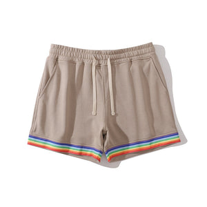 Cotton Rainbow Print Sweat Home Shorts