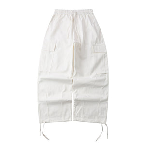 Drawstring Side Pockets Adjustable Trousers