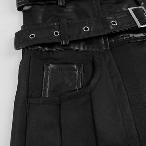 Dark Rock Gothic Pleat Skirt