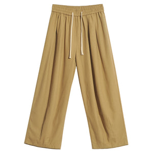 High Waist Drawstring Elasticized Wide-Leg Pants