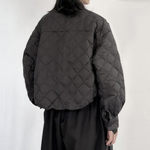 Load image into Gallery viewer, Diamond-patterned White Duck Down Jacket
