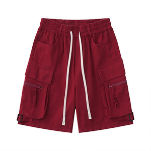 Drawstring Zipper Pocket Shorts