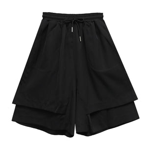 Loose Paneled Track Shorts