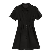 Load image into Gallery viewer, Polo Neck Pleated Casual Dress
