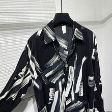 Load image into Gallery viewer, Loose Irregular Printed Casual Long-sleeved Shirt
