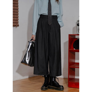 Retro Suit Wide-Leg High Waist Pants