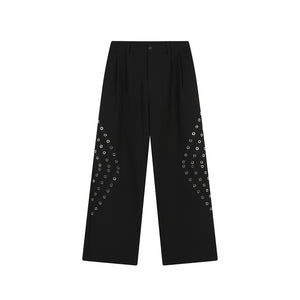 Rivet Design Wide-leg Casual Pants