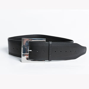 Cowhide Extra Wide Metal Buckle Belt