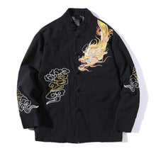 Load image into Gallery viewer, Retro Dragon Embroidered Long Sleeve Jacket
