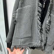 Load image into Gallery viewer, Vintage Ripped Knit Cardigan Sweater
