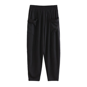 Elastic Waist Harem Pants