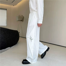 Load image into Gallery viewer, Embroidered Loose Straight-leg Casual Trousers
