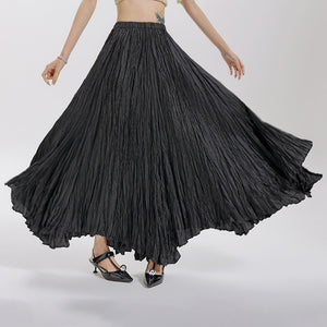 Irregular A-line Pleated Skirt