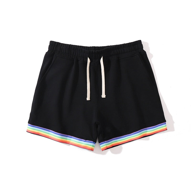 Cotton Rainbow Print Sweat Home Shorts