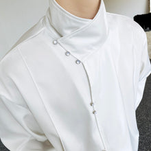 Load image into Gallery viewer, Satin Button Down Adjustable Lapel Shirt
