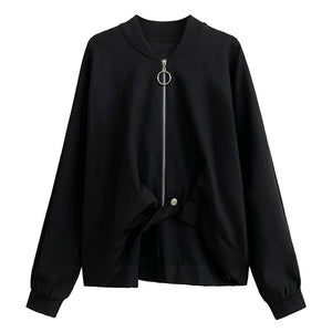 Autumn Loose Short Black Coat