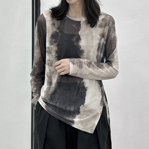 Sfumato Mesh Irregular T-shirt