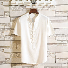 Load image into Gallery viewer, Linen T-shirt and Shorts Two-Piece Set
