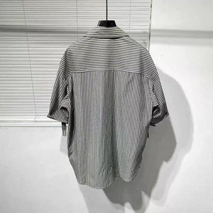 Striped Shirt Irregular Shirt