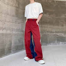 Load image into Gallery viewer, Thickened Denim Spliced Wide-leg Straight Trousers
