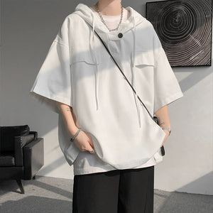 Hooded Loose Short-Sleeved T-shirt