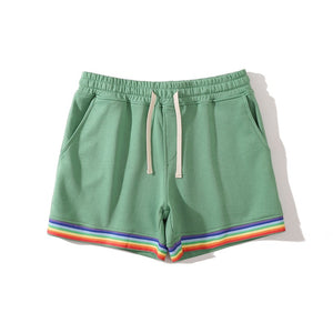 Cotton Rainbow Print Sweat Home Shorts