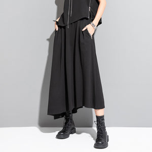 Irregular Elastic A-line Skirt