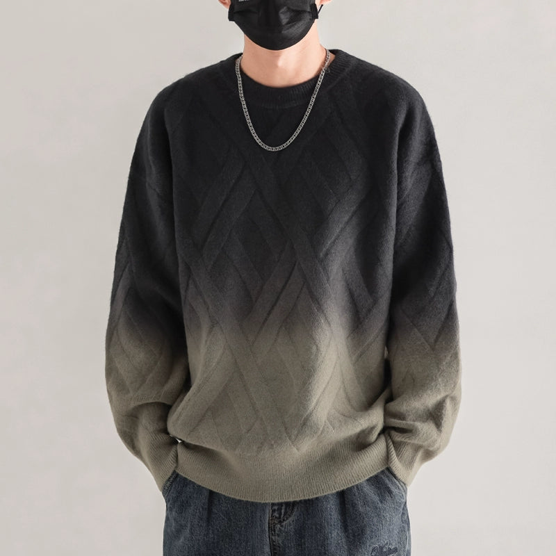 Round Neck Gradient Bottoming Sweater