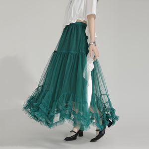 Multi-layered Mesh High Waist Skirt