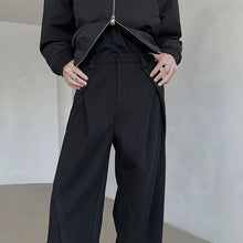 Load image into Gallery viewer, Draped Pleated Straight-leg Suit Trousers
