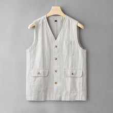 Load image into Gallery viewer, V Neck Linen Casual Vest
