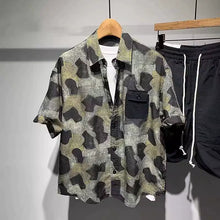 Load image into Gallery viewer, Printed Patchwork Casual Shirt
