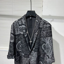 Load image into Gallery viewer, Irregular Printed Three-quarter Sleeve Shirt
