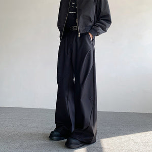 Wide-leg Three-dimensional Straight Pants