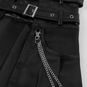 Dark Rock Gothic Pleat Skirt