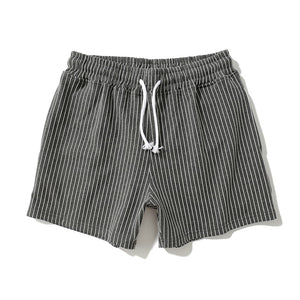 Vertical Striped Cotton Sport Home Shorts