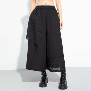 Paneled Wide-leg Cropped Trousers