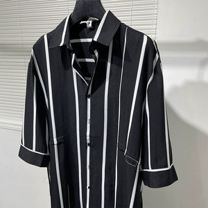 Irregular Striped Thin Shirt